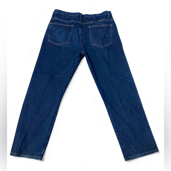 Men’s Rustler Denim Blue Jeans Size 38x29 (some stains & wear) - Picture 2 of 8